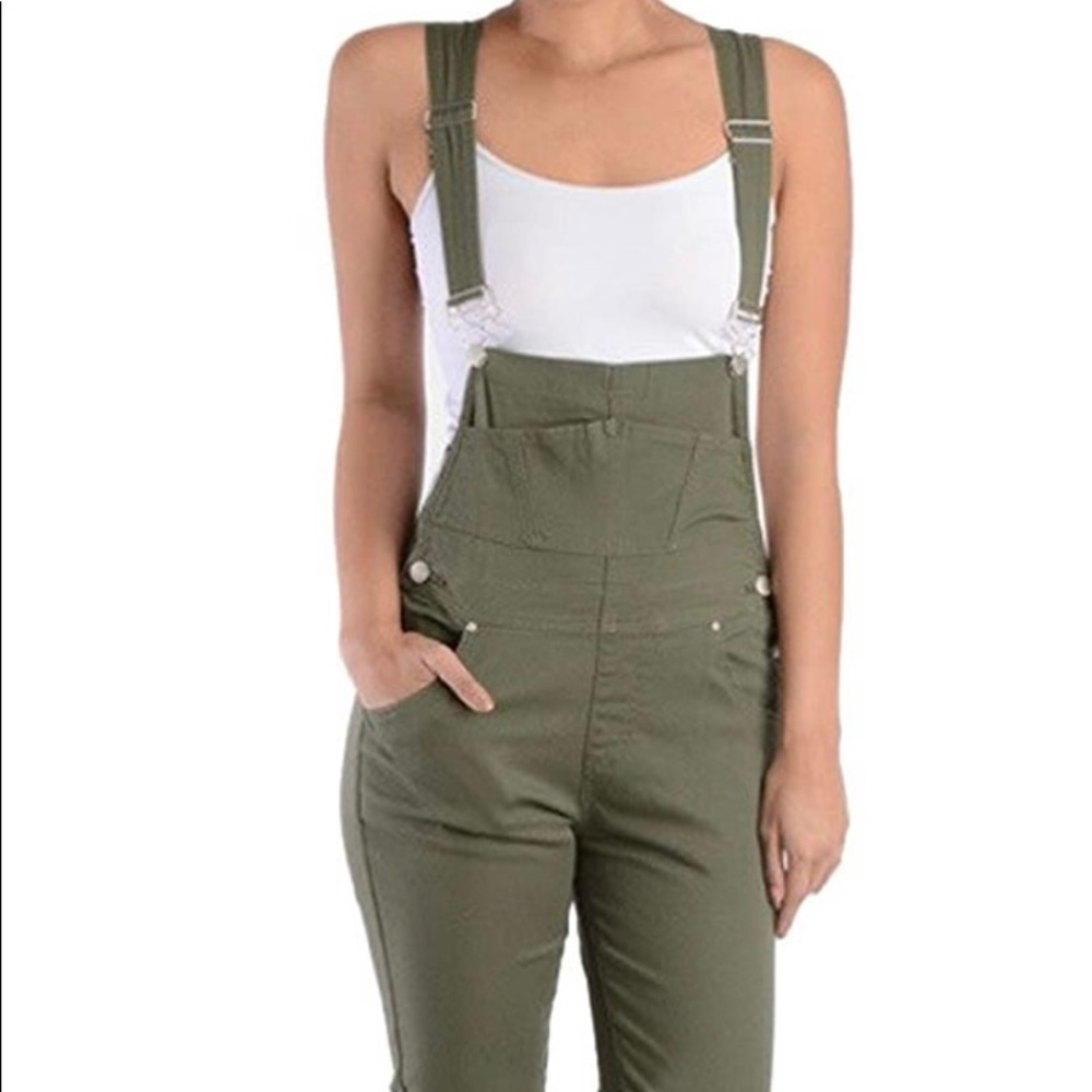 Olive green overalls
